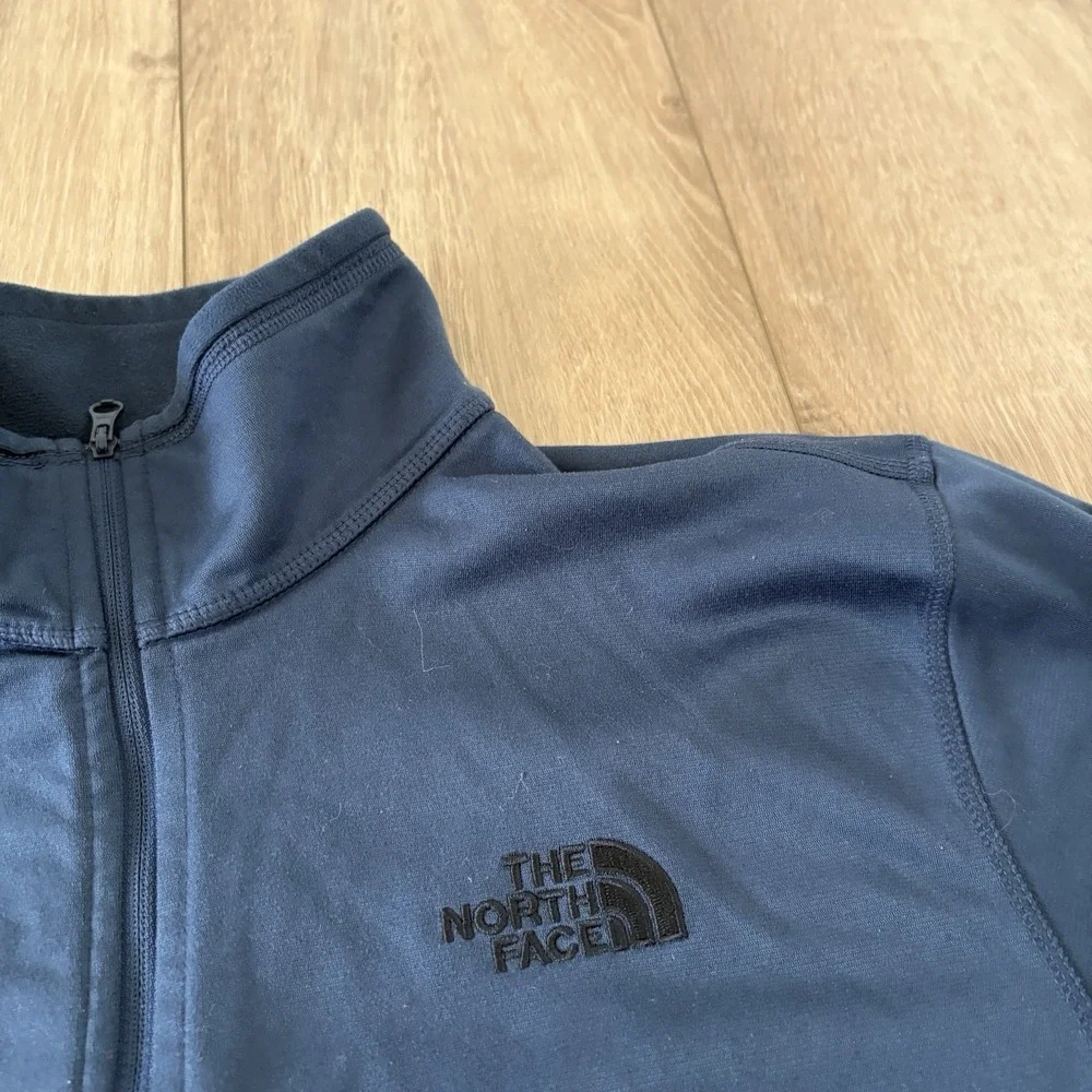 The North Face Blue Fleece 1/4 Zip Mock Neck Pullover Long Sleeve Size M